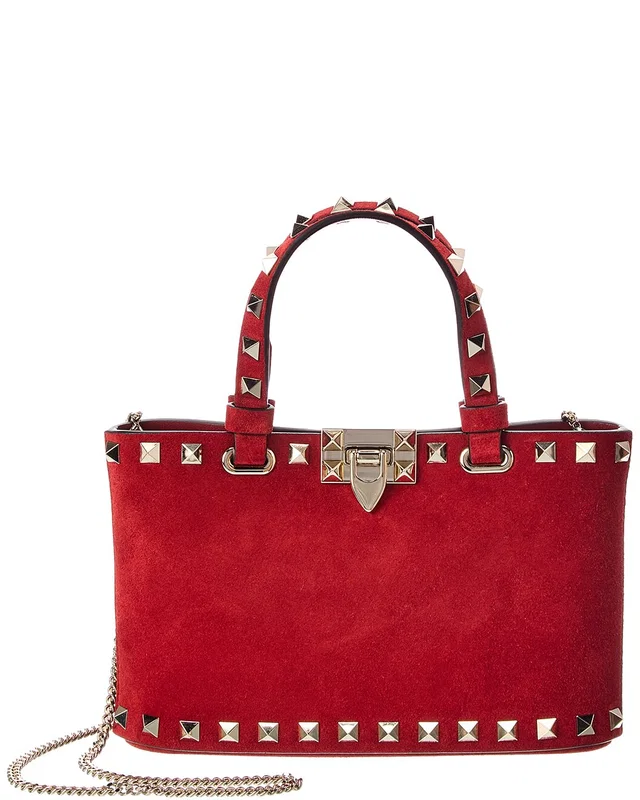 Valentino Rockstud Mini Suede Tote, image 1 of 1 from Rue La La