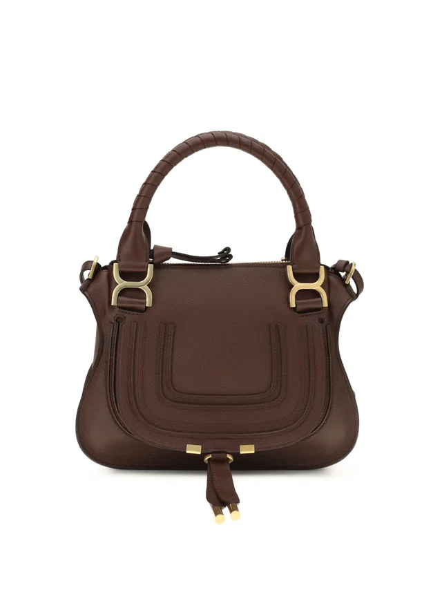 Chloé Marcie Shoulder Bag — Brown Calf Leather Bos Taurus in Brown Calfskin from HEWI