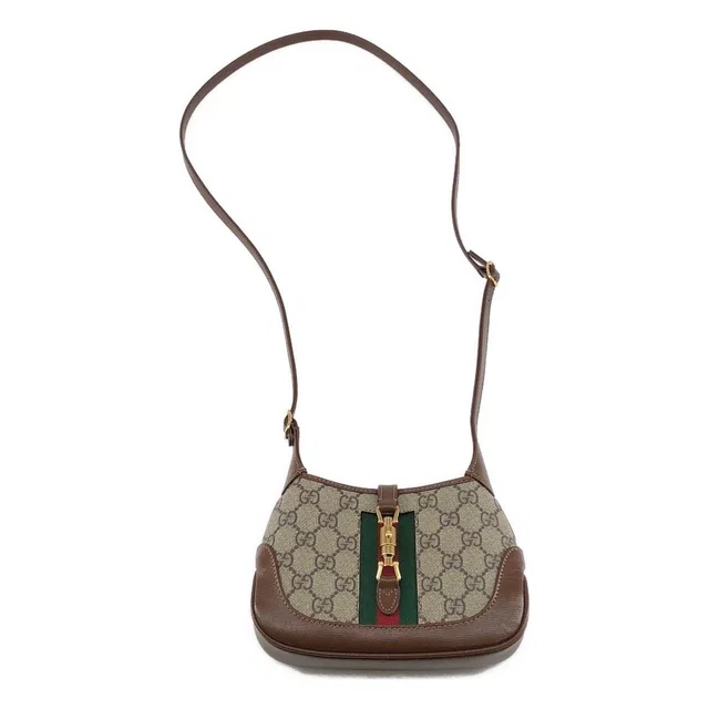 Gucci Jackie GG Supreme Shoulder Bag Beige in Beige from The Reluxe