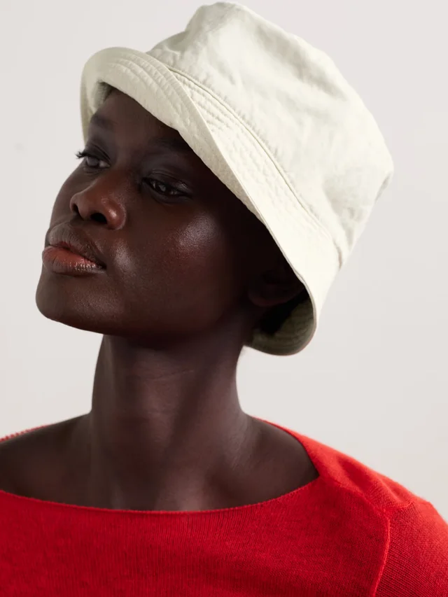 AURALEE + Kijima Takayuki Finx cotton-twill bucket hat in White, photo 2 of 2 from NET-A-PORTER (Canada)