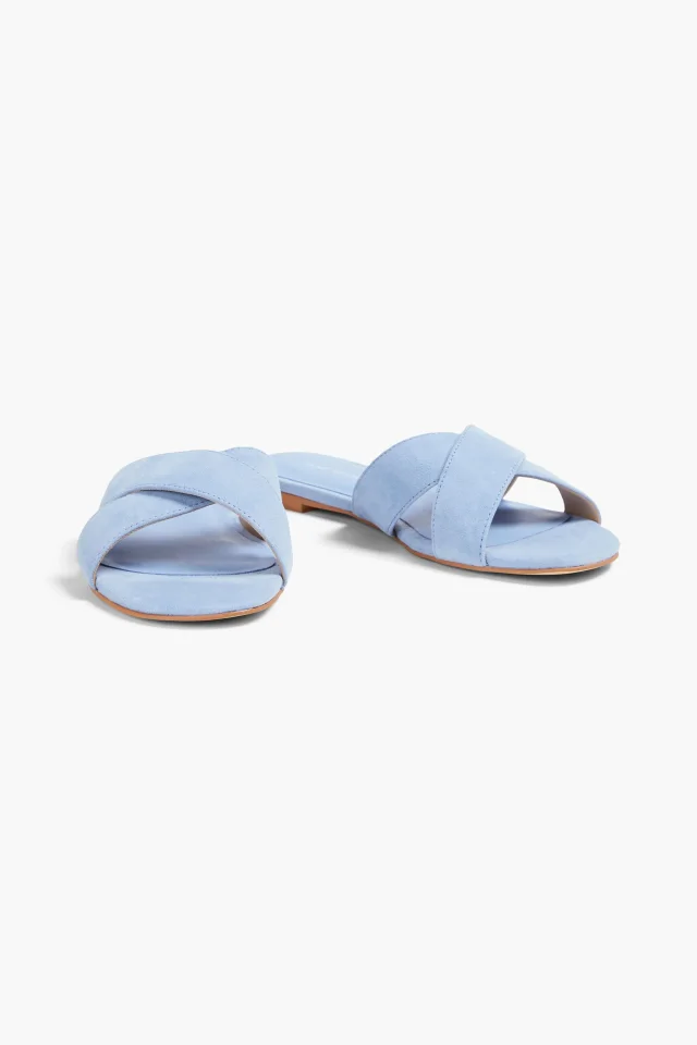 Stuart Weitzman Roza Suede Flat Sandals, photo 2 of 4 from THE OUTNET