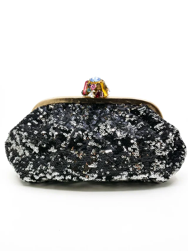 Dolce & Gabbana Sequin Clutch in Satin from Arcade Vintage