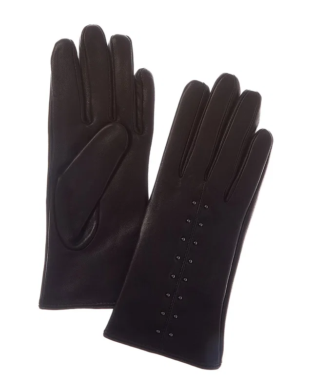 Sofia Cashmere sofiacashmere Cashmere-Lined Nappa Leather Gloves, image 1 of 1 from Rue La La