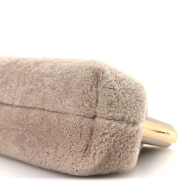 Shearling Small Fendi First Rosa Plaster in Wool from FASHIONPHILE, photo 9 of 11