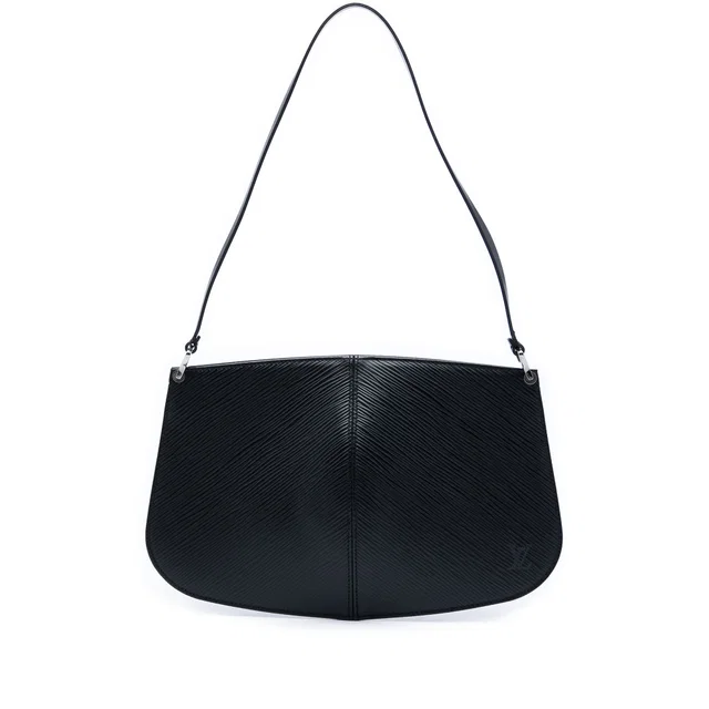 Black Louis Vuitton Epi Demi Lune Pochette Shoulder Bag in Black Leather from Designer Revival