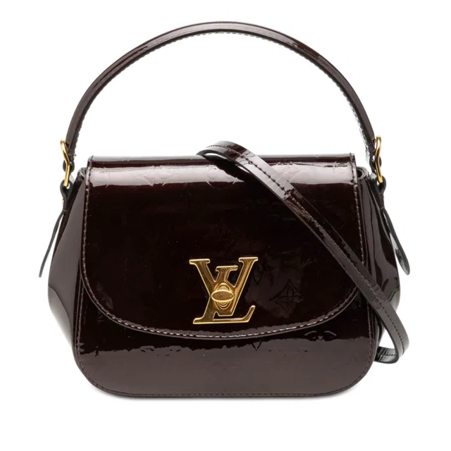 Purple Louis Vuitton Monogram Vernis Pasadena Satchel in Purple Leather from Designer Revival