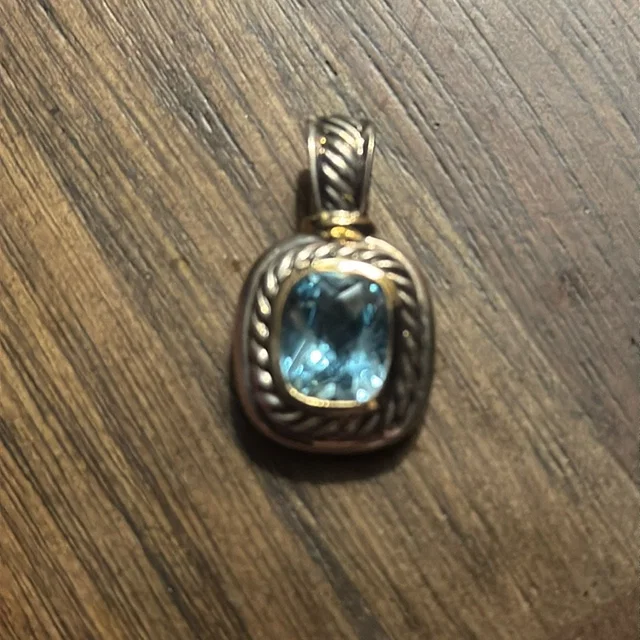 David Yurman Sterling Silver Pendant in blue from Poshmark