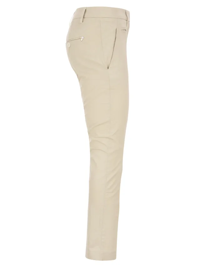 Dondup Perfect Slim Fit Cotton Gabardine Trousers, photo 3 of 4 from Balardi