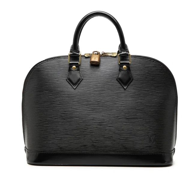 Black Louis Vuitton Epi Alma PM Handbag in Black Leather from Designer Revival