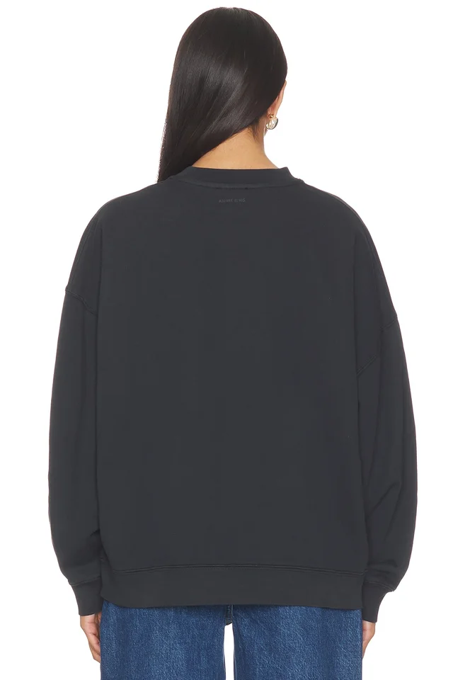 ANINE BING Miles Tiger Sweatshirt in Washed Black, photo 3 of 4 from REVOLVE (Canada)