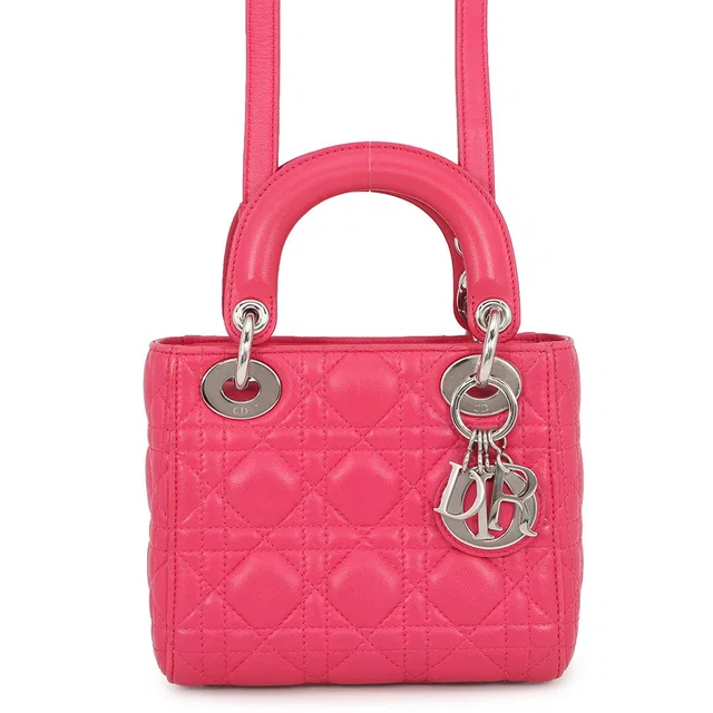 Lady Dior Mini 2WAY Bag Pink Leather Size Mini in Pink Leather from GALLERY RARE
