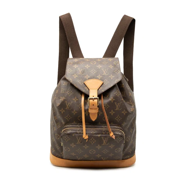 Brown Louis Vuitton Monogram Montsouris GM Backpack in Brown Coated canvas from Designer Revival
