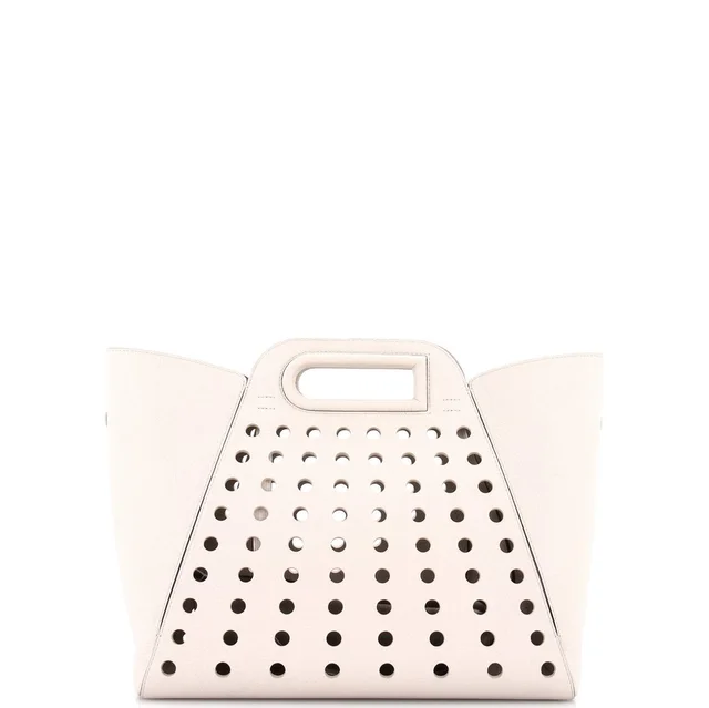 Delvaux L'Airess Tote Perforated Leather MM in Leather from Rebag