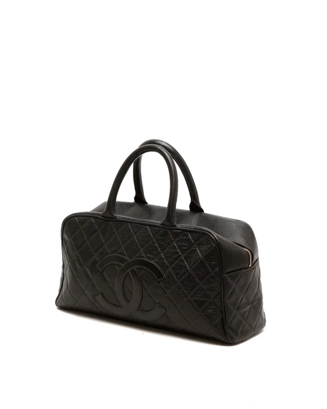 Chanel CC Caviar Bowling Bag in Caviar leather from A Retro Tale, photo 3 of 9