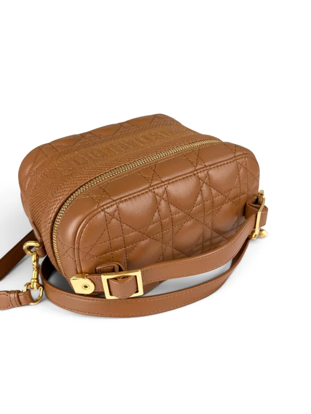 Dior Brown Lambskin Cannage Small Vanity in Brown Lambskin from Season 2 Consign, photo 5 of 9