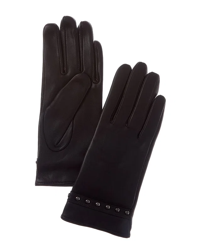 Sofia Cashmere sofiacashmere Cashmere-Lined Nappa Leather Gloves, image 1 of 1 from Rue La La