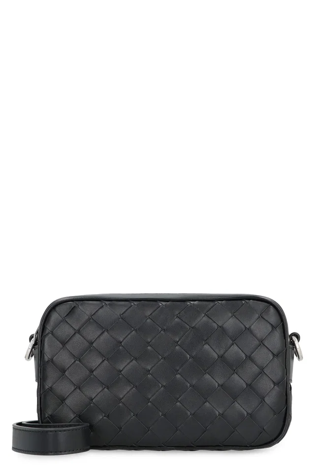 Bottega Veneta Intrecciato Camera Bag — Black Calfskin in Black Calfskin from HEWI
