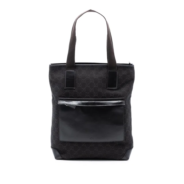 Brown Gucci GG Denim Tote in Brown Denim from Designer Revival