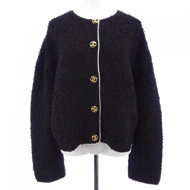 Chanel Collarless Jacket Black in Black from The Reluxe