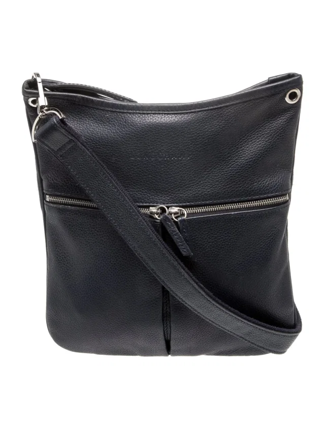 Longchamp Leather Crossbody Bag in blue Leather from The RealReal