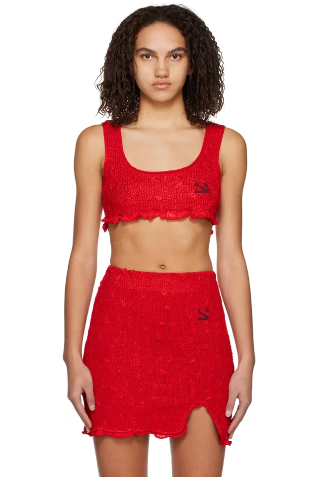 Yuzefi Red Cropped Tank Top from SSENSE, photo 1 of 1