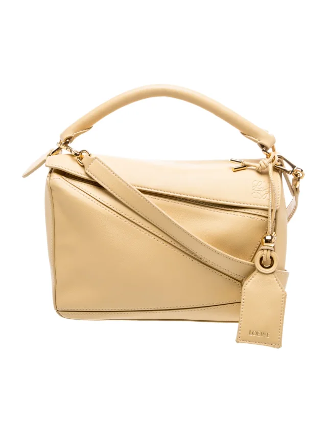 Loewe Leather Puzzle Small in yellow Leather from The RealReal