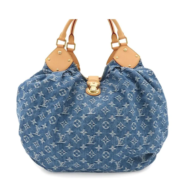 Louis Vuitton XL Tote Bag Blue Monogram Denim in Blue Denim from The Reluxe