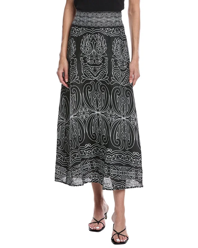 tyler böe Valentina Ember Linen Midi Skirt, image 1 of 1 from Gilt