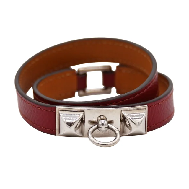 Hermès Rivale Double Tour Bracelet in Leather from Clotheshorse Anonymous