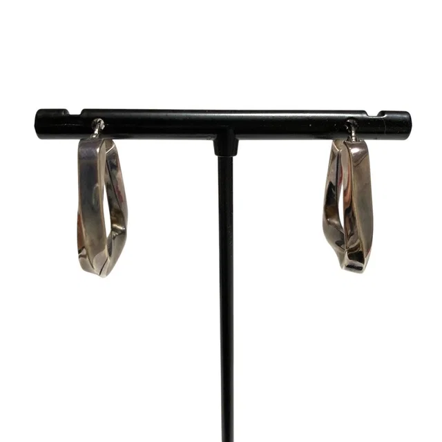 Bottega Veneta 925 Triangle Twist Earrings from LuxUness