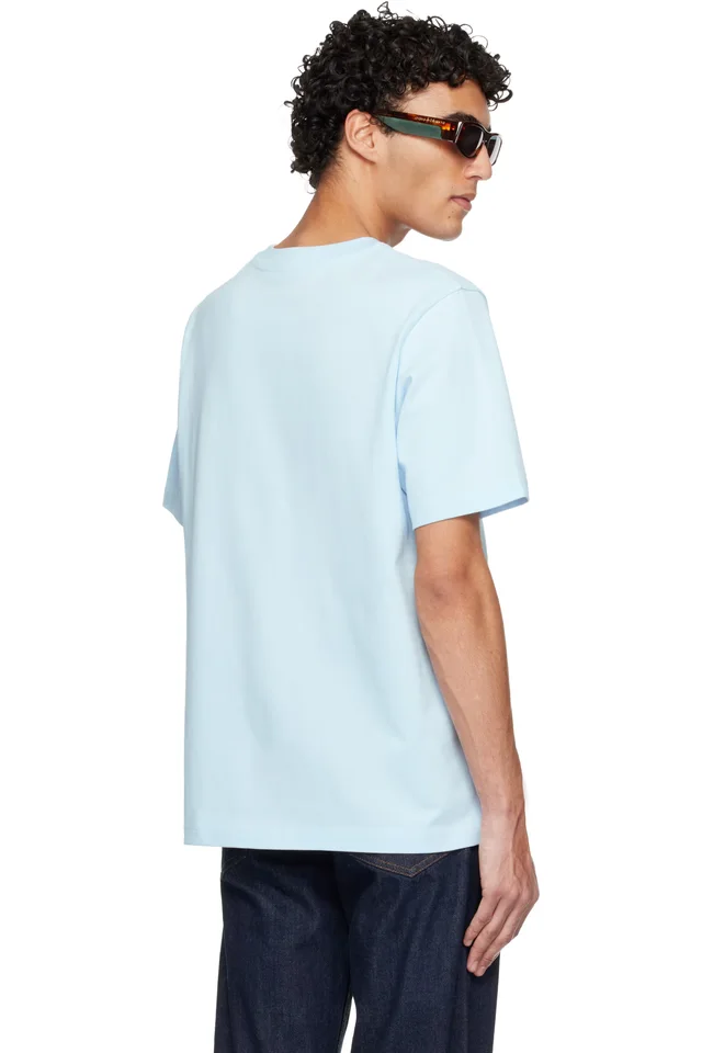 Casablanca Blue Drip Logo Short Sleeve T‑shirt, photo 3 of 4 from SSENSE