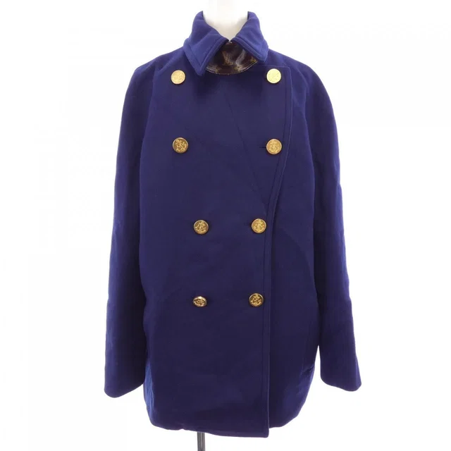 Louis Vuitton Coat Navy in Navy Cashmere from The Reluxe