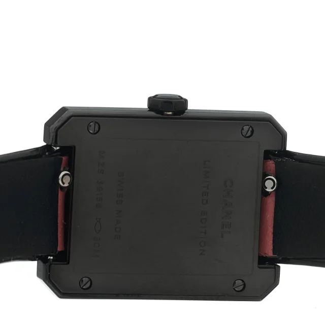 Chanel Stainless Steel Calfskin 21mm Boy-Friend Blush Quartz Watch Pink in Pink Calfskin from FASHIONPHILE, photo 4 of 6