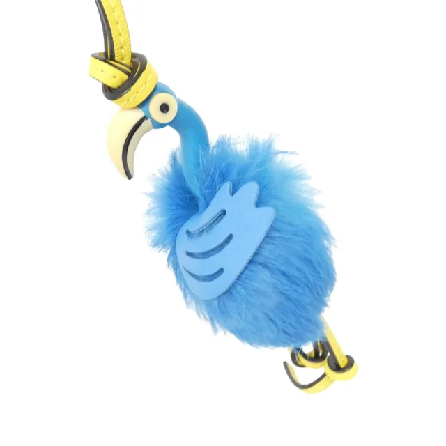 Loewe bag charm in BLUE+YELLOW Leather/Fur from KOMEHYO, photo 2 of 5