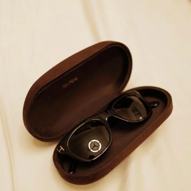 Tom Ford Men's Sunglasses - Brown/Black in black|brown|red from Depop, photo 8 of 8