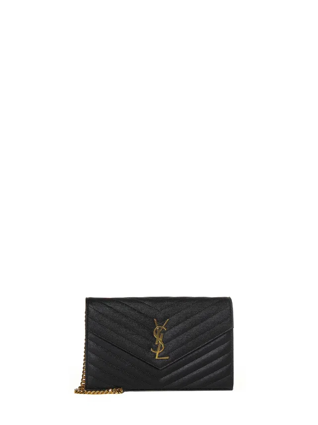 Saint Laurent Clutch — Black Calfskin Leather in Black Calfskin from HEWI