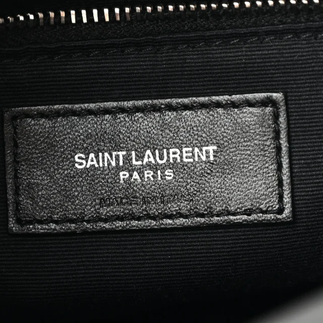 Saint Laurent Quilted Toy Loulou Puffer Monogram Chain Satchel Fog in Lambskin from FASHIONPHILE, photo 6 of 13