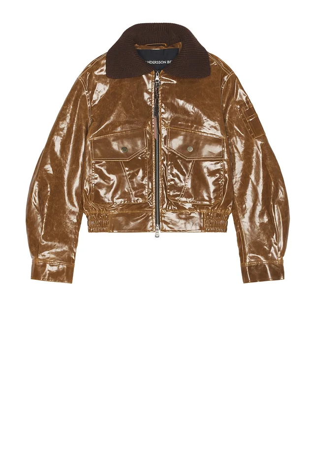 Andersson Bell Mikoos 26 Bomber Jacket in Brown, photo 4 of 5 from REVOLVE (Canada)