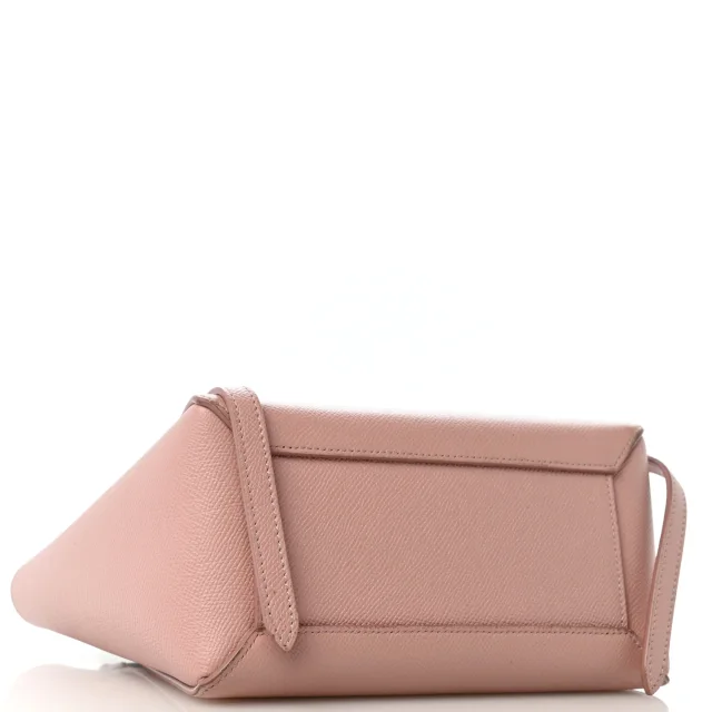 Celine Grained Calfskin Nano Belt Bag Vintage Pink in Pink Caviar leather from FASHIONPHILE, photo 4 of 13