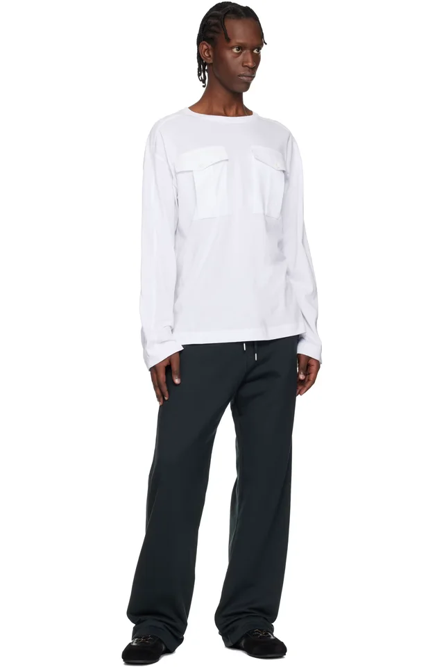 Dries Van Noten Black Drawstring Sweatpants, photo 4 of 4 from SSENSE