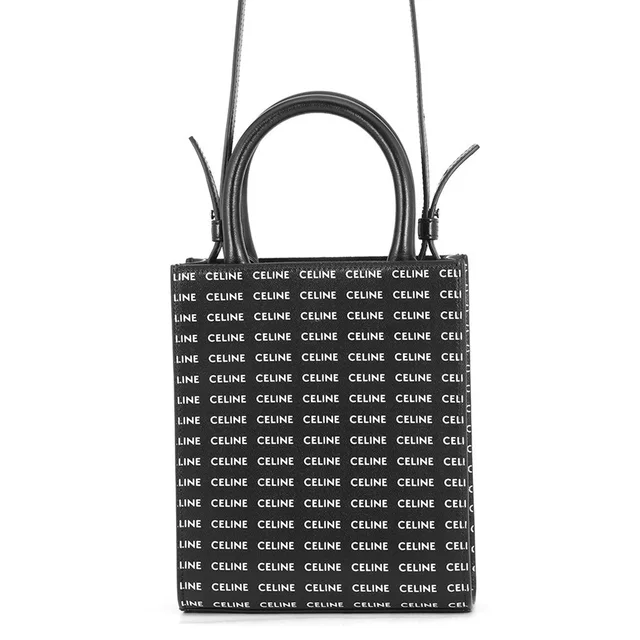Celine Vertical Cover 2way Shoulder Bag Black/White194372DT2 Leather Size Mini in Black Leather from GALLERY RARE