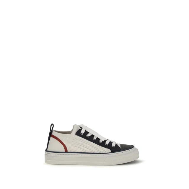 Brunello Cucinelli Multicolor Cotton Low Top Sneakers in Multicolor Calfskin from HEWI