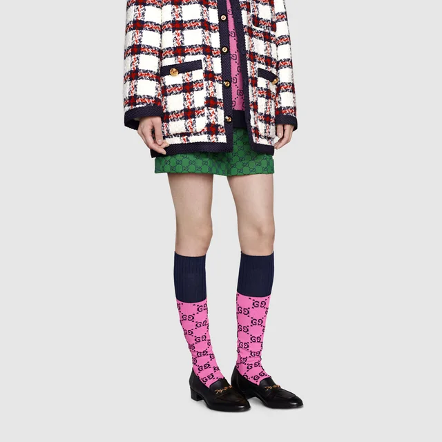 Gucci monogram-pattern intarsia-knit socks, photo 2 of 2 from SENSER