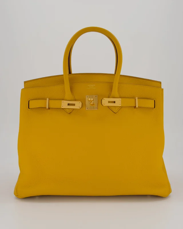 Hermès Birkin Retourne 35 Bag in Yellow Togo leather from Sellier, photo 2 of 2