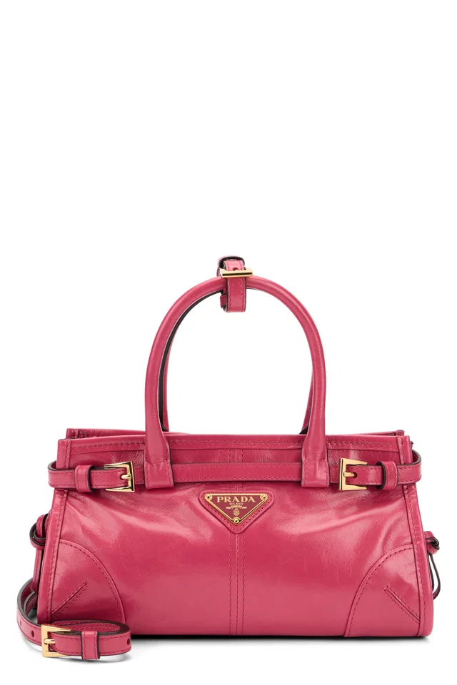 Prada Calfskin Top Handle Bag — Pink Calf Leather in Pink Calfskin from HEWI