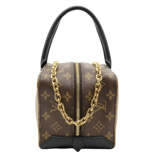Louis Vuitton Square Reverse Monogram Canvas Tote Bag Brown in Brown Coated canvas from Dallas Designer Handbags
