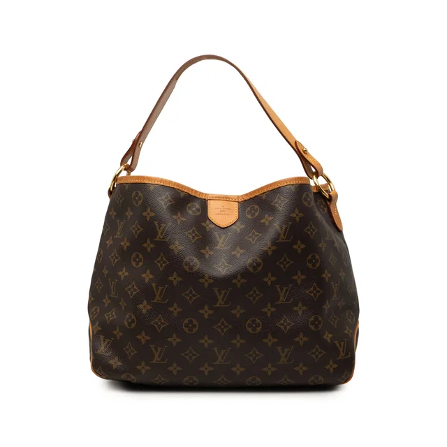 Brown Louis Vuitton Monogram Delightful PM Tote Bag in Brown Coated canvas from Designer Revival