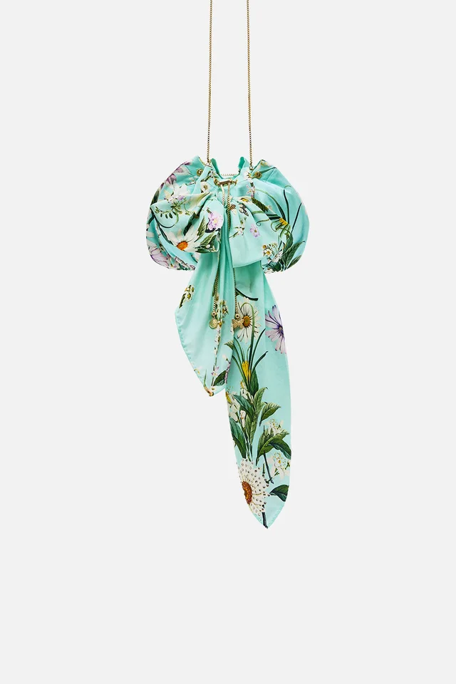 Camilla eBoutique DRAWSTRING POUCH BAG WITH OVERSIZED BOW FLORAL FREEFALL from CAMILLA, photo 1 of 1