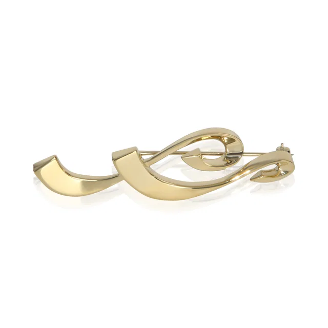 Tiffany & Co. Yellow Gold Paloma Picasso Musical Note Brooch 18k in Yellow from HEWI