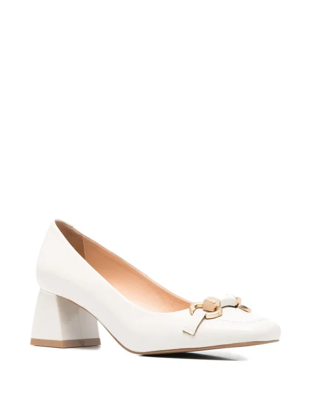 SERGIO MORETTI FIRENZE horsebit-detail square-toe pumps, photo 2 of 2 from FARFETCH